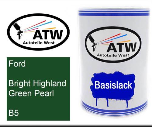 Ford, Bright Highland Green Pearl, B5: 500ml Lackdose, von ATW Autoteile West.